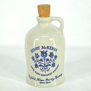 Vintage Henry McKenna 1/2 Gallon Whiskey Jug 1968 Stoneware Nelson County KY